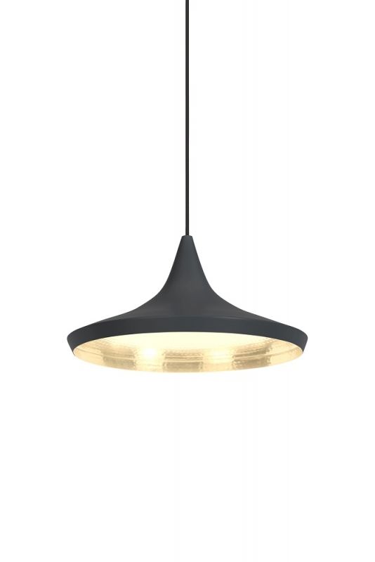 Beat Wide LED Pendant Light Black Tom Dixon